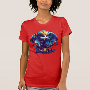 Halloween T-Shirt med spökpumpaträd