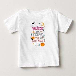 Halloween T-shirt med texten Trick or Treat It's M