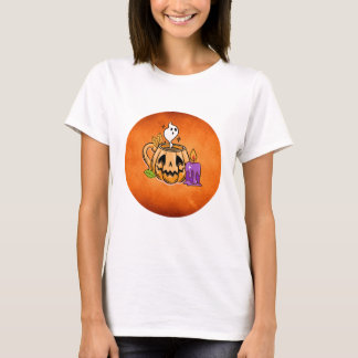Halloween T-Shirt mit Kürbis-Motiv 