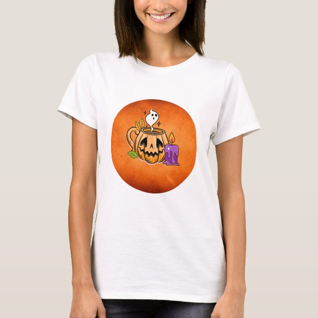 Halloween T-Shirt mit Kürbis-Motiv  (Framsida)