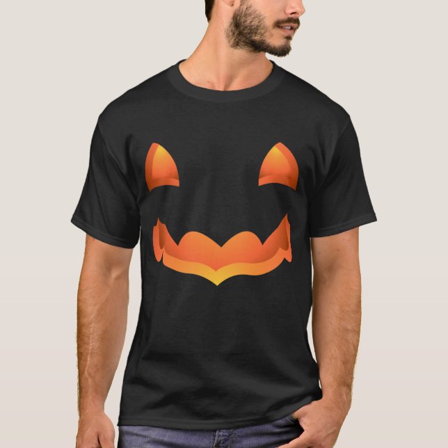 Halloween T-Shirt Pumpkin Tee Jack-o-lantern Shirt (Framsida)