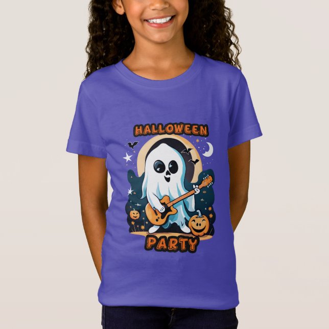 halloween t-shirt ragazza med söt spöke (Framsida)