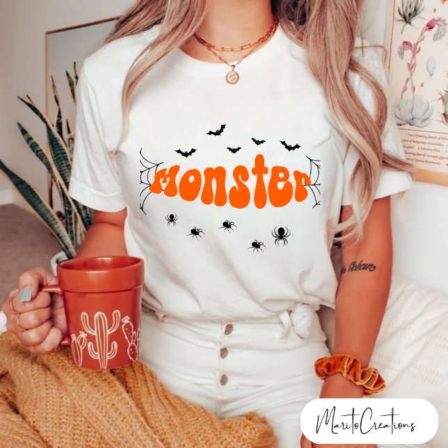 halloween t-shirt retro lettering, spooky season (Skapare uppladdad)
