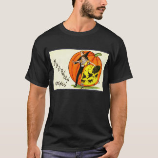 Halloween T-shirt. Vintage Halloween-konst, Witche T Shirt