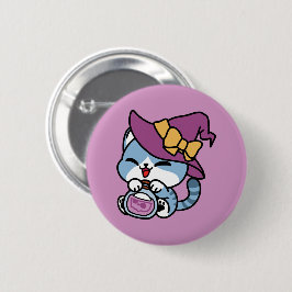 Halloween Tabby Cat – Witch Hat & Potion Art Knapp