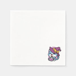 Halloween Tabby katt - Witch Hat & Potion Art Pappersservett