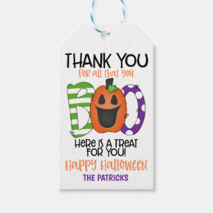 Halloween Tack Gift Märkre Presentetikett