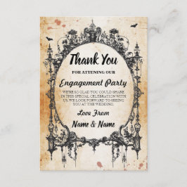 Halloween tack kort med gotisk ram