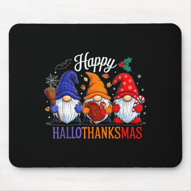 Halloween Tackgivningsdag Jul Glad Hallothanks Musmatta (Framsidan)