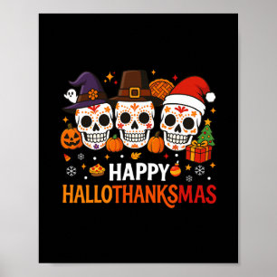 Halloween Tackgivningsdag Jul Glad Hallothanks Poster