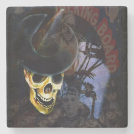Halloween Talar Bräde Skelett Coaster Stenunderlägg