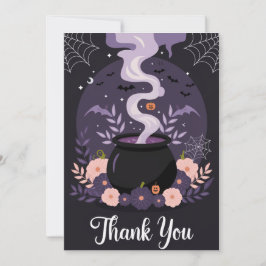 Halloween-taloky-Blommigten Cauldron - tackkort Tack Kort