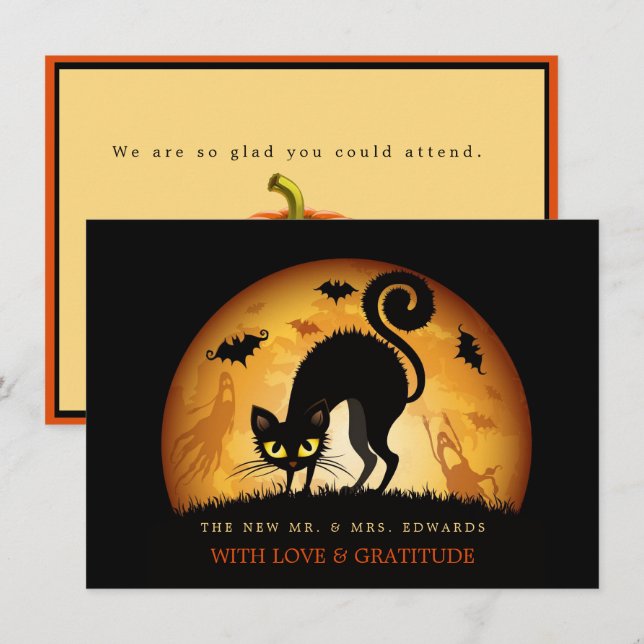 Halloween-taloky Bröllop-tackkort Tack Kort (Fram/baksida)