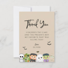 Halloween-taloky En födelsedag Tack Kort