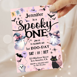 Halloween-taloky Ett första födelsedag Party Cute Inbjudningar