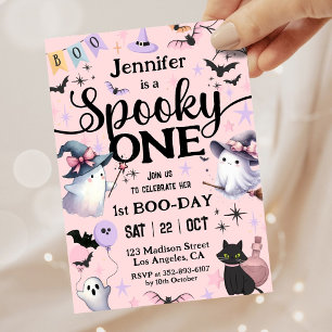 Halloween-taloky Ett första födelsedag Party Cute Inbjudningar