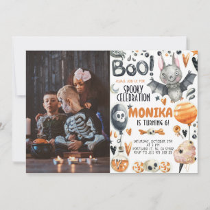 Halloween-taloky Fladdermus-födelsedagsinbjudan Inbjudningar