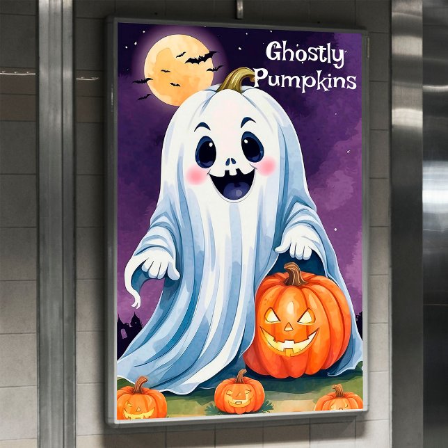 Halloween-taloky Ghost kväll med skandalösa påsar Poster (Skapare uppladdad)