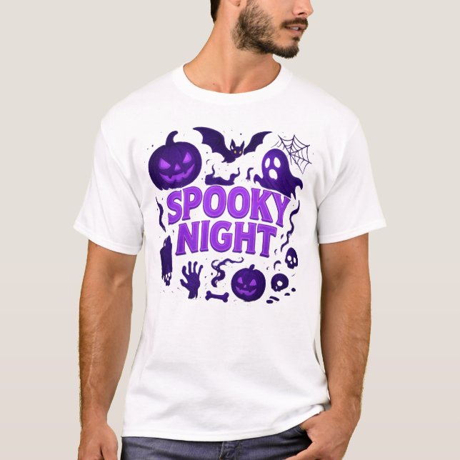 Halloween-taloky Nattens unika kläder Unisex T Shirt (Framsida)