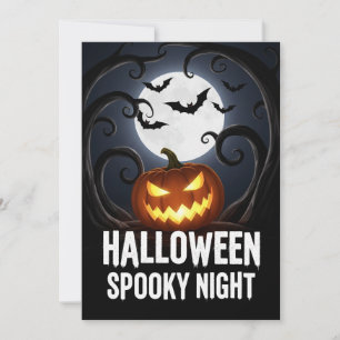 Halloween-taloky Nattinbjudan Inbjudningar