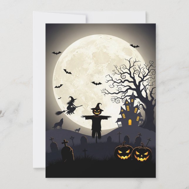 Halloween-taloky Nattinbjudan Inbjudningar (Framsida)