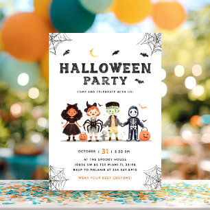 Halloween-taloky Party-inbjudan till barn Inbjudningar