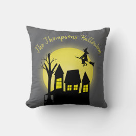 Halloween-taloky Scary Witch hemsökt hus Kudde