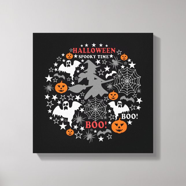 Halloween-talokytid Canvastryck (Framsida)