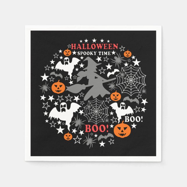 Halloween-talokytid Pappersservett (Framsidan)