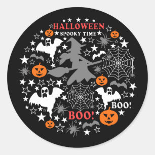 Halloween-talokytid Runt Klistermärke