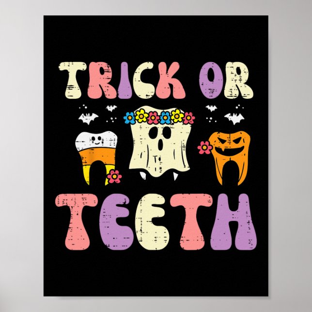 Halloween-tandläkarundersökning eller tjugonde tan poster (Framsidan)
