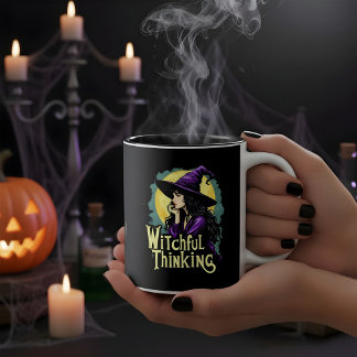 Halloween-tänkande - design Två-Tonad mugg