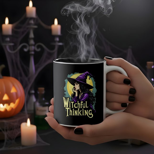 Halloween-tänkande - design Två-Tonad mugg (Skapare uppladdad)