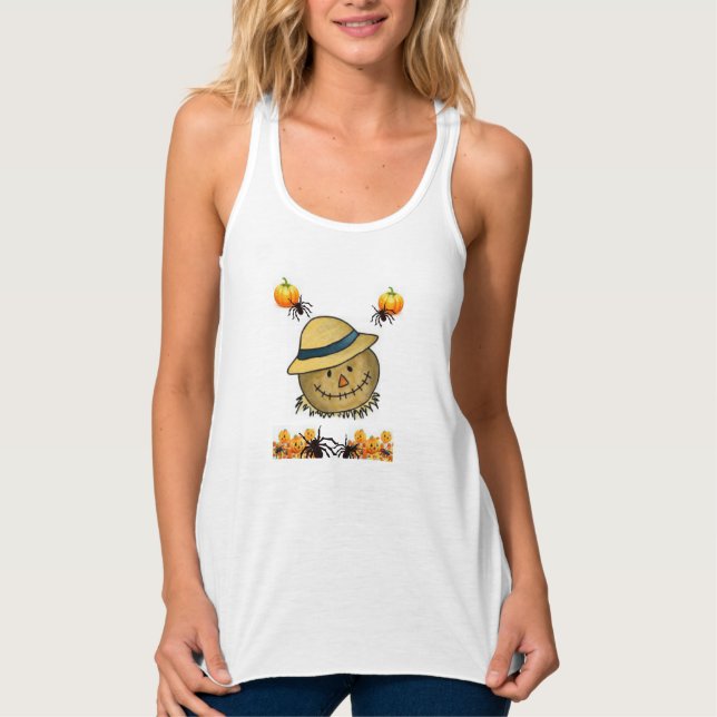 Halloween-Tanktop Linne Med Racerback (Framsida)