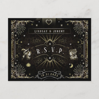 Halloween Tarot Card-matchande OSA PostCard Inbjudan Vykort