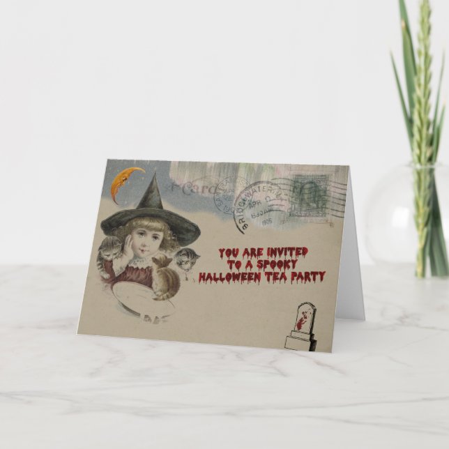 Halloween Tea Party-inbjudan Inbjudan (Framsida)
