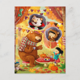 Halloween Tea Party Vykort