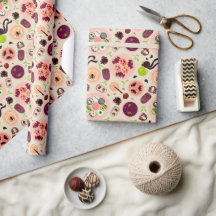 Halloween tea party Wrapping Papper