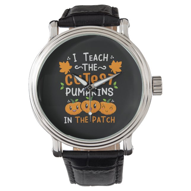 Halloween Teacher Cutest Pumpkins Birthday Armbandsur (Framsida)