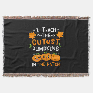 Halloween Teacher Cutest Pumpkins Birthday Filt
