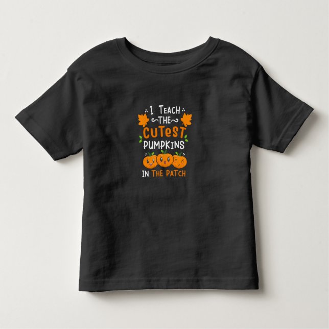 Halloween Teacher Cutest Pumpkins Birthday T Shirt (Framsida)