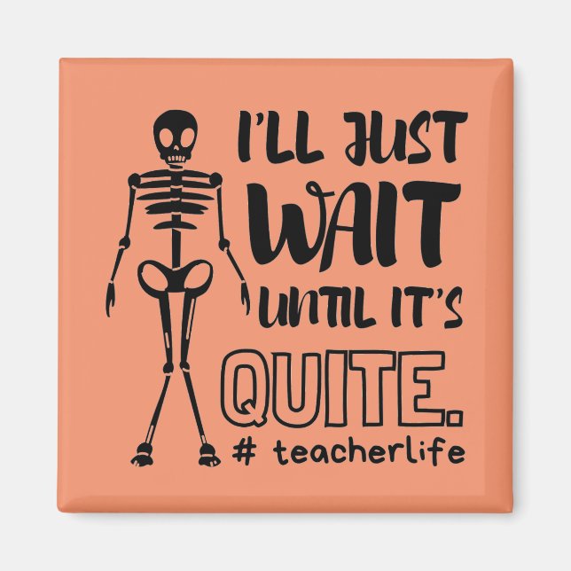 Halloween Teacher Fall Teacher Magnet (Framsidan)