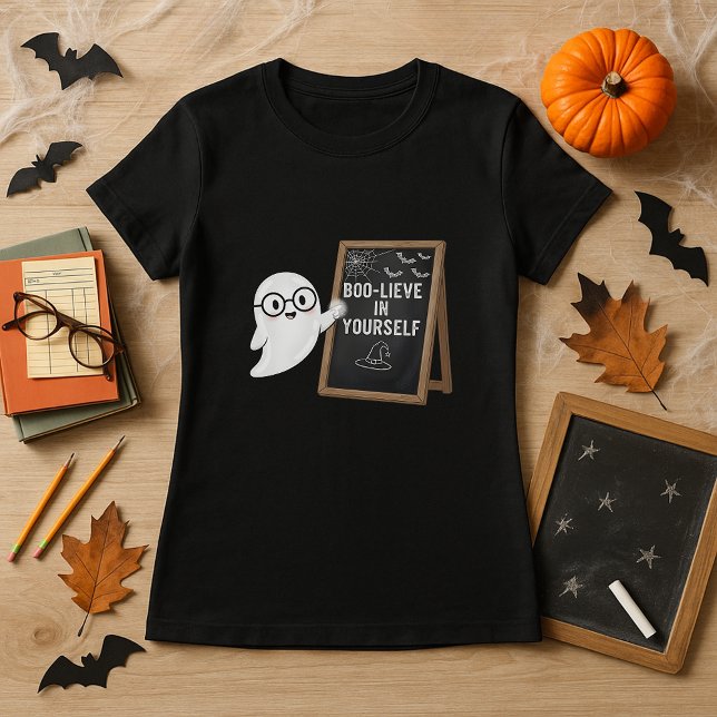 Halloween Teacher Gift Tee; BOO-LIEVE in You self T Shirt (Skapare uppladdad)