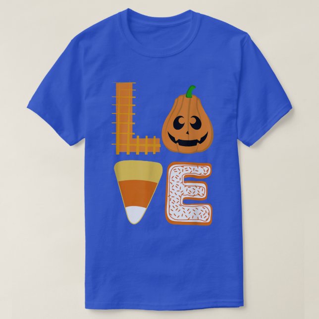 Halloween Teacher Kärlek Halloween Candy corn Pump T Shirt (Design framsida)
