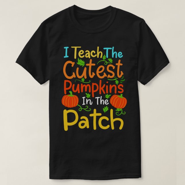 Halloween Teacher Pumpkin T Shirt (Design framsida)