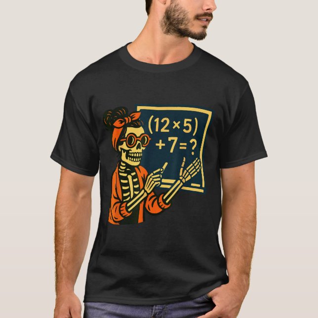 Halloween Teacher Six Seven Meme 6 7 Skeleton Soky T Shirt (Framsida)