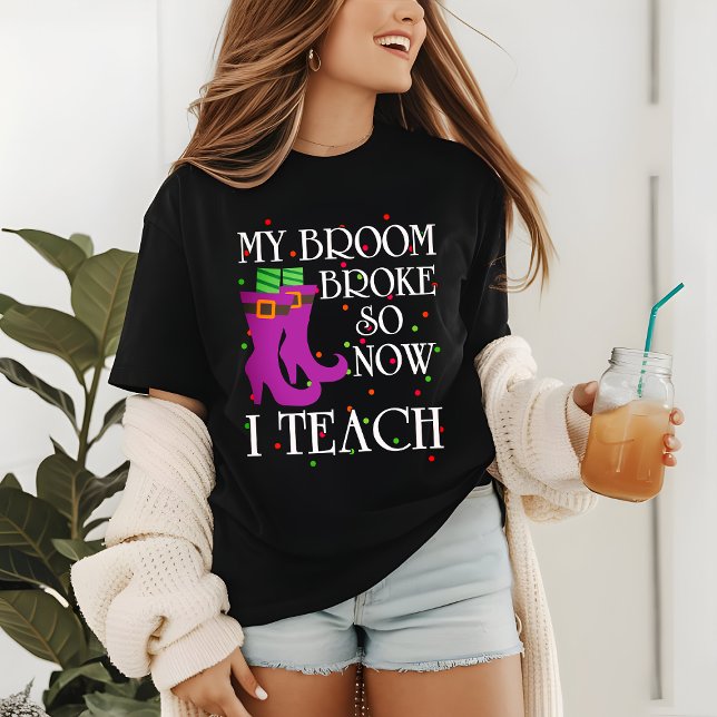 Halloween Teacher Witch Funny Modern T Shirt (Skapare uppladdad)