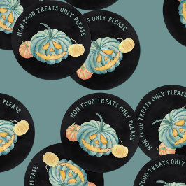 Halloween Teal Pumpkin Allergy Awareness Runt Klistermärke