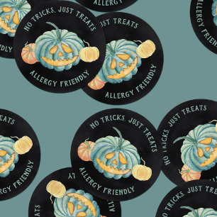 Halloween Teal Pumpkin Allergy Friendly Treats Runt Klistermärke