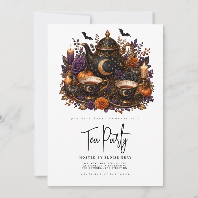 Halloween tebjudning (Framsida)